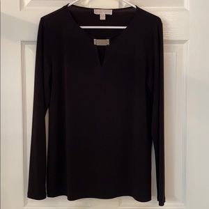 Michael Kors black long sleeve top